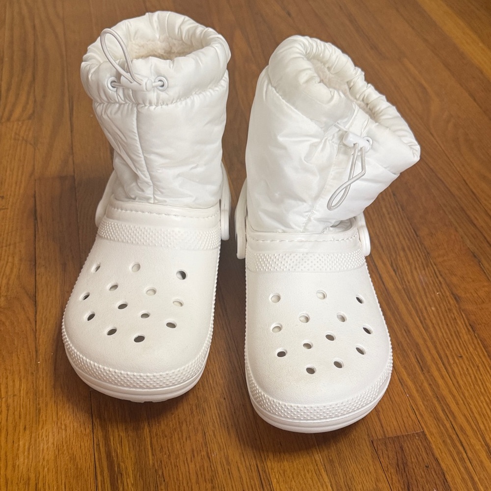 Croc White Winter Boots